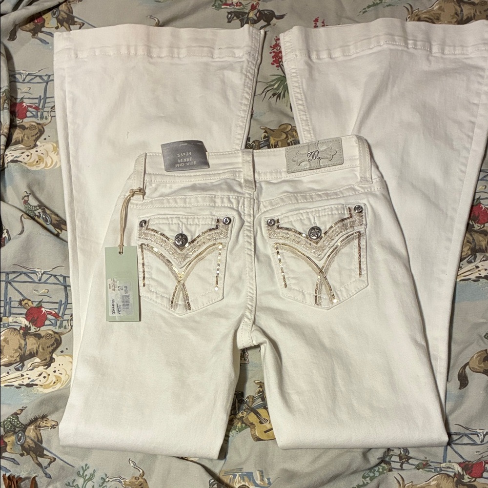 Miss Me white dazzle jeans in 27/34